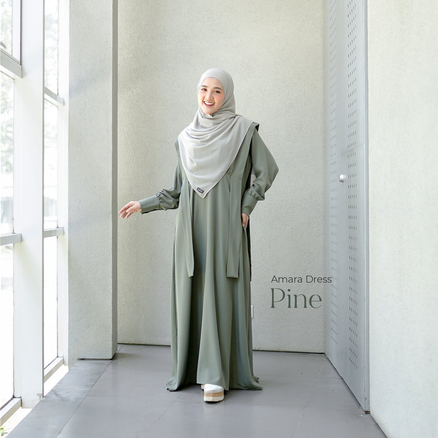 Amara Abaya Dress - Pine