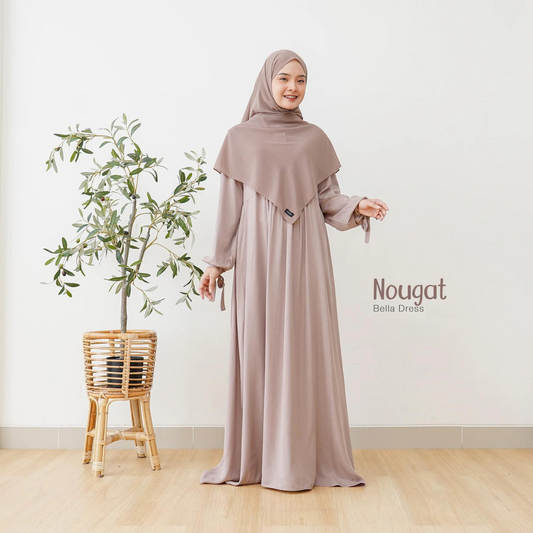 Bella Abaya Dress - Nougat