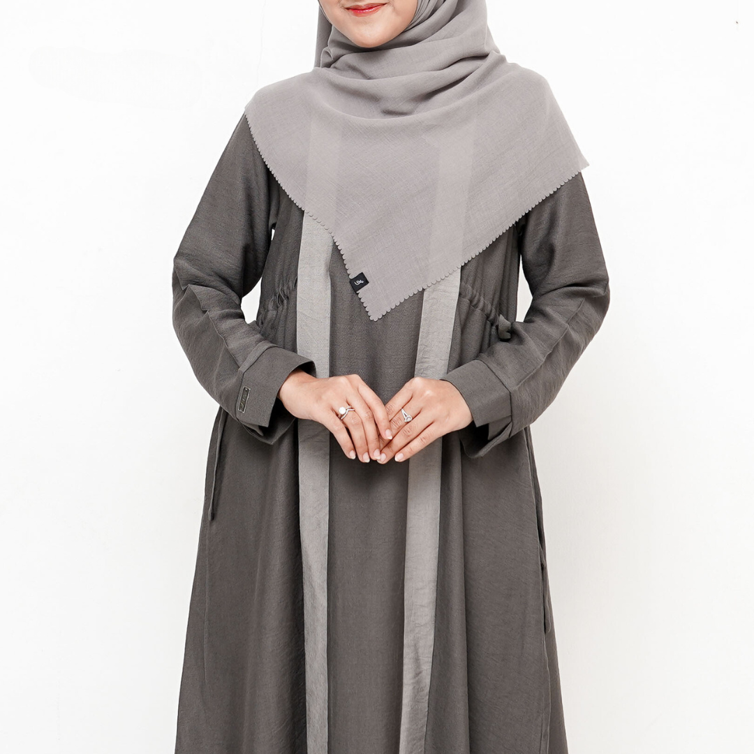 Gema Abaya Dress - Grey