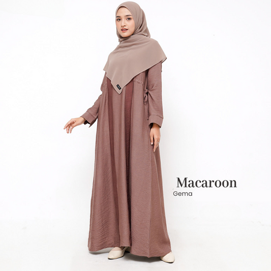 Gema Abaya Dress - Macaroon